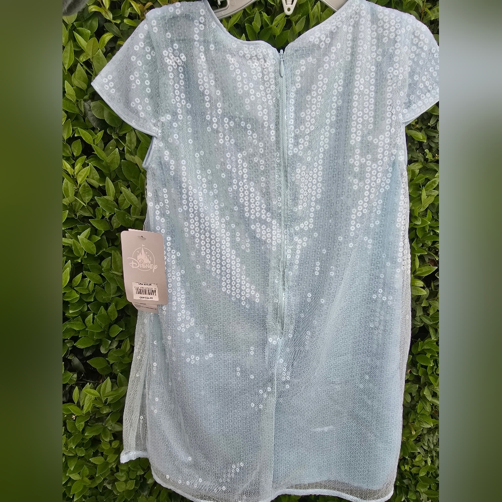 NWT Disney Frozen Light Blue Sequin Dress - Picture 4 of 6